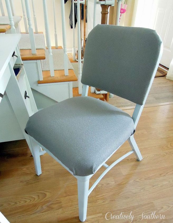 how to recover a chair, painted furniture, reupholster, After