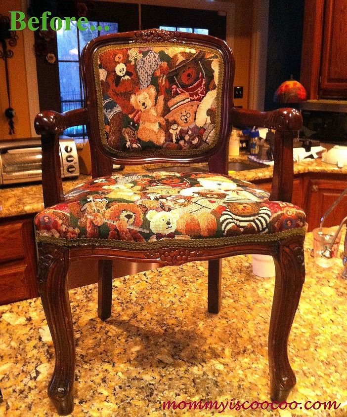 cadeira infantil pintada de giz caseira com vdeo, Antes comprei esta cadeira em um brech por 40