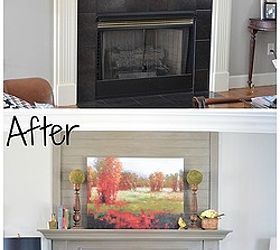 how to add wood plank for a mantel makeover, diy, fireplaces mantels, woodworking projects