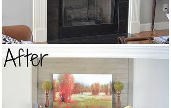 How to Add Wood Plank for a Mantel Makeover
