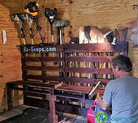 re purposing pallets, pallet projects, repurposing upcycling, Tool organizer