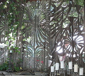 our mirror mosaic fence we had a blast creating this amazing what can come from a, Looks like a jigsaw ran amuck on our fence Seems as though you can see right through to the neighbors yard