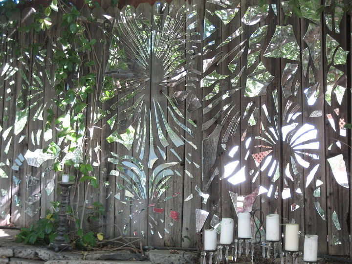 Our Mirror Mosaic Fence We Had A Blast Creating This Amazing Our Mirror Mosaic Fence We Had A Blast