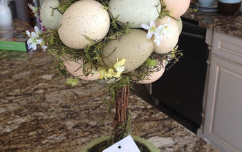 Before/After Easter Egg Topiary