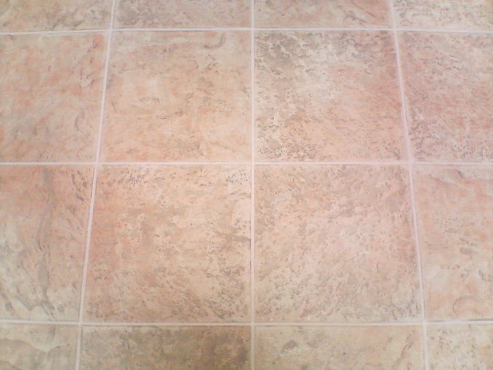 sealer to get tile floor and wall grout clean, bathroom ideas, home maintenance repairs, tile flooring, tiling, This kithcen floor look new again