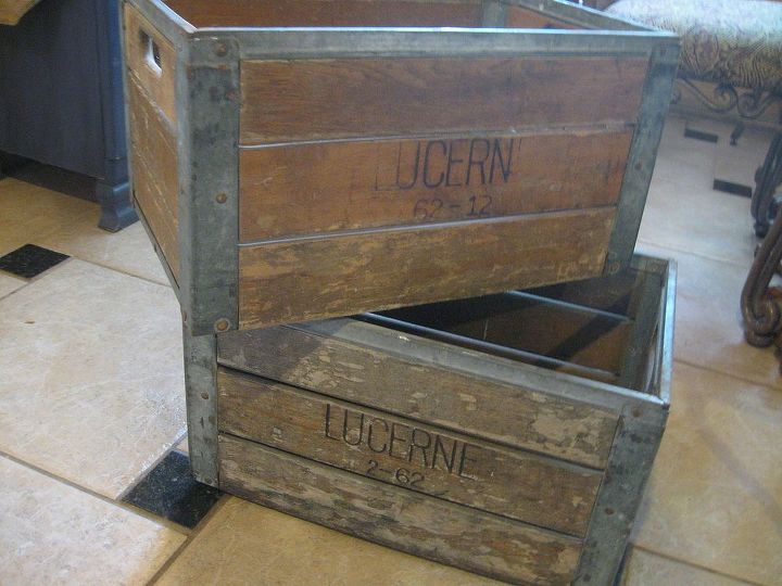 milk crate revival, repurposing upcycling, I had a couple old milk crates collecting dust in the garage