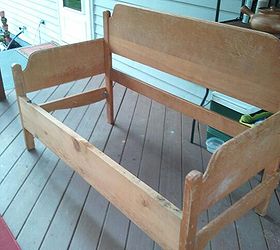 headboard bench, diy, outdoor furniture, outdoor living, painted furniture, repurposing upcycling, woodworking projects