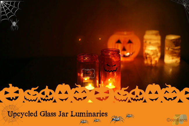 make reusable luminaries with glass jars, crafts, seasonal holiday decor