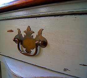 antique desk redo using diy chalk paint and diy dark wax, chalk paint, painted furniture, Close up of hardware