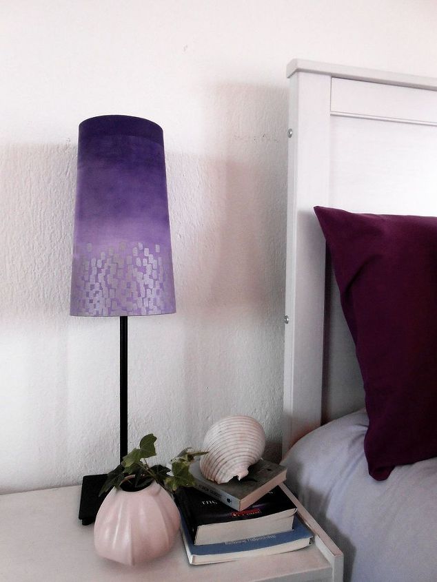 diy ombre lamp shade, crafts, painting, Final result