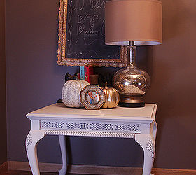 white chalkpainted glazed table, chalk paint, painted furniture