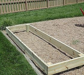 diy raised garden bed, diy, gardening, raised garden beds, woodworking projects, Place bed in holes