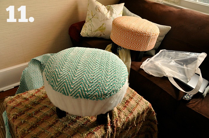 how i made an ottoman and you can too, diy, painted furniture, reupholster, woodworking projects