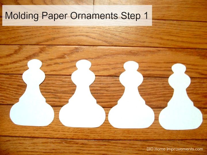 architectural molding inspired paper ornaments, crafts, seasonal holiday decor, woodworking projects, You need 12 shapes per ornament