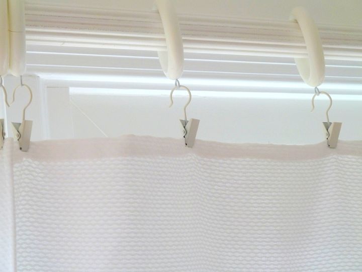 quick curtains for sliding glass doors, doors, home decor, reupholster, window treatments, She used clips like this