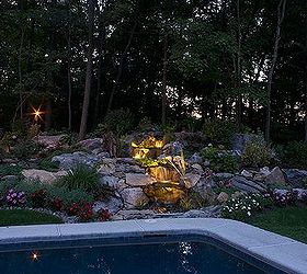 trd landscape designs, curb appeal, landscape, outdoor living, ponds water features, pool designs, Listening and seeing this waterfall magical