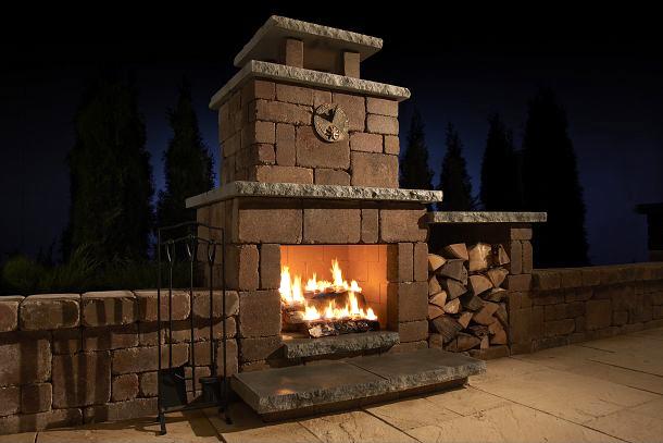 necessories compact fireplace kit, fireplaces mantels, outdoor living, patio, Fireplaces backyard living