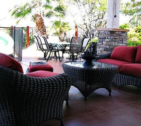 master balcony remodel, decks, home improvement, outdoor furniture, outdoor living, patio, pool designs, Eventually we added new furniture