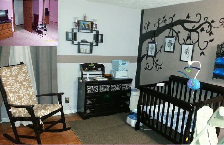 nursery room redo, bedroom ideas, diy, home decor, painting, The before and after