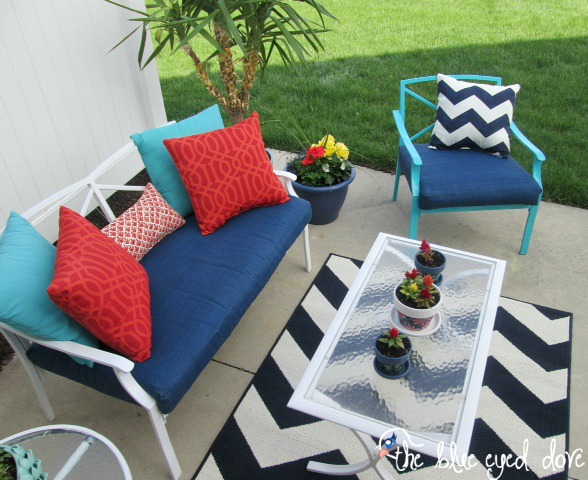 patio furniture update, outdoor furniture, outdoor living, painted furniture, patio