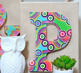 wrapping paper and burlap makes for some fun art, crafts, Use a letter for a personal touch Perfect idea for a kid s room or as a wedding gift