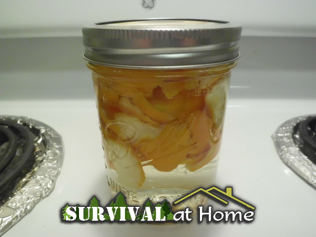 homemade all purpose citrus cleaner, cleaning tips, Steep the citrus peels in vinegar for a couple of weeks I shook mine daily and flipped it upside down for the second week I don t know that it made a difference but I felt like it did