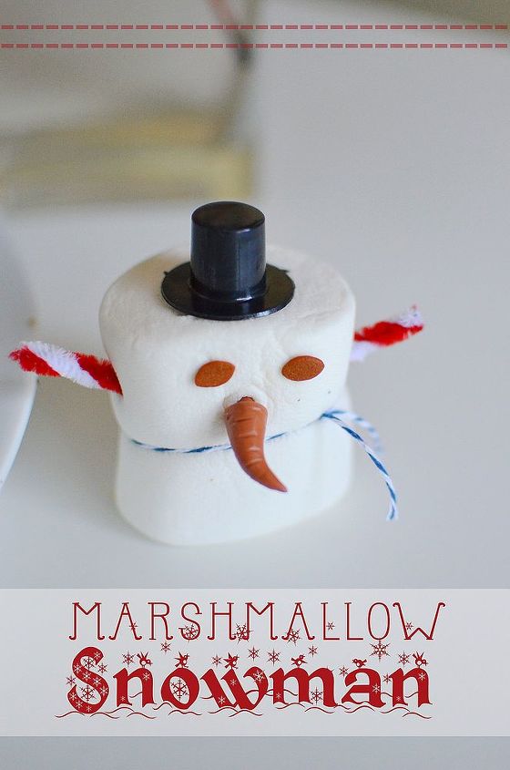 marshmallow snowmen and a wayfair cloche, crafts, seasonal holiday decor, Marshmallow snowmen hometalk wayfair diy decor Christmas snowman snowman