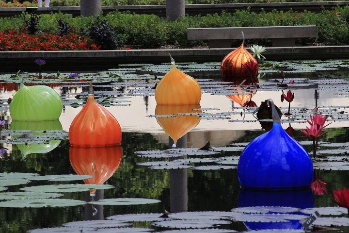 st louis mo garden globes, gardening, Floating glass globes