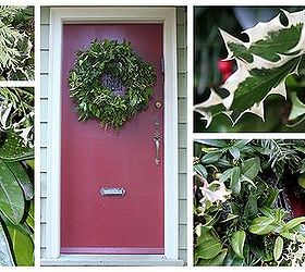 making a fresh evergreen wreath, crafts, doors, flowers, gardening, hydrangea, seasonal holiday decor, wreaths, Another potpourri wreath with some beautiful variegated holly