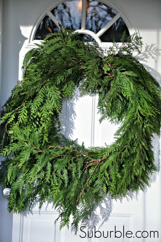 diy rustic cedar bough wreath, christmas decorations, crafts, seasonal holiday decor, wreaths, It s going to look big and messy at first