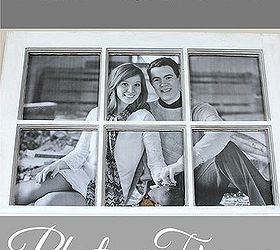 turn an old window into a photo frame, crafts, repurposing upcycling