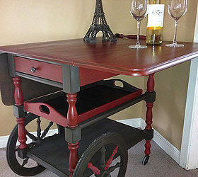 painted furniture, painted furniture, Tea Cart Finished in Espresso and Emperors Silk