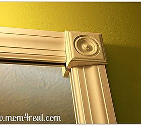 frame out your builder s grade mirrors no mitering required, bathroom ideas, home decor, No miter saw necessary