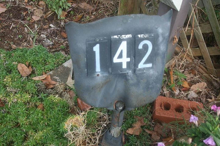 address signs were posted online today so i m adding mine, gardening, Put out about 5 years ago
