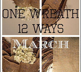 one wreath all year changed for each month, crafts, wreaths, Using the same wreath all year and changing it up each month