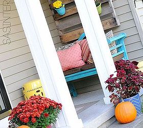 fall front porch, curb appeal, outdoor living, seasonal holiday decor