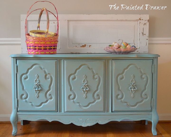 a spring buffet, painted furniture