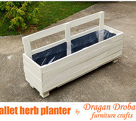 pallet herb planter by dragan drobac furniture crafts, diy, gardening, pallet projects, repurposing upcycling