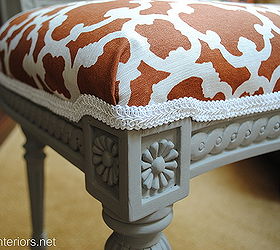 reupholstered desk chair, chalk paint, painted furniture, reupholster, It s all in the details