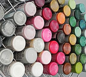 diy hanging craft paint storage, shelving ideas, storage ideas, See all your craft paints in a glance