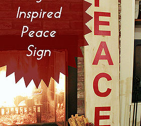 pottery barn inspired peace sign, crafts, seasonal holiday decor