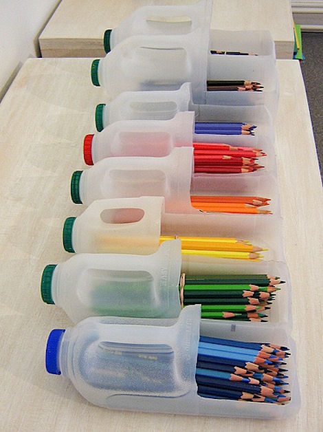 how to use garbage as a tool for your kids, crafts, repurposing upcycling, Use old empty bottles as a box for crayons