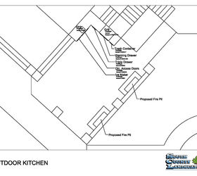 demotte outdoor kitchen, home improvement, kitchen design, outdoor living, Drawing of the proposed project