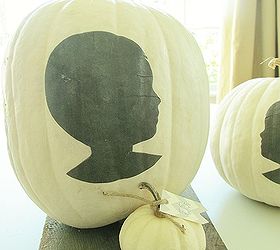 diy white pumpkins silhouettes, crafts, electrical