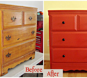 vintage dresser makeover, painted furniture, Vintage Dresser Before and After