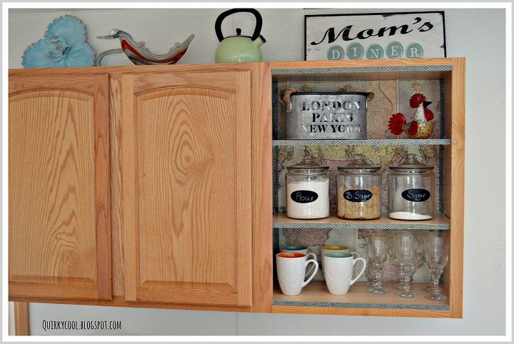 a little kitchen cupboard makeover, home decor, kitchen cabinets, kitchen design, shelving ideas