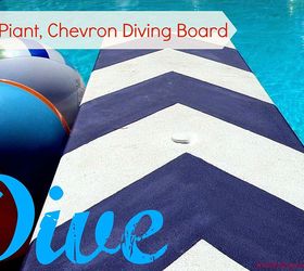 chalk paint chevron stripe diving board w video, chalk paint, crafts, painting, Chalk Paint Chevron Stripe Diving Board