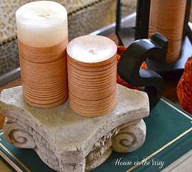 how to diy faux birch candles for 1 00, crafts, seasonal holiday decor, You can also vary the amount of the candle that you cover with your contact paper