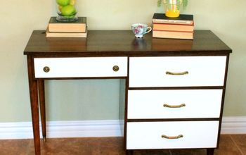 Mid century modern desk given new life!