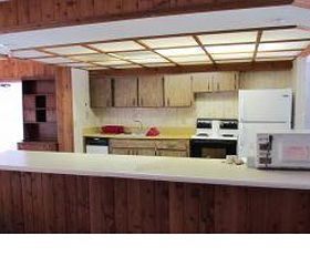 q small kitchen wall, home improvement, kitchen design, kitchen island, I ve seen some great ceiling ideas and I favor traditional or primitive though this house doesn t cry out for either I haven t measured but it is probably 96 of counter plus fridge and stove